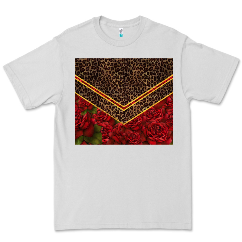 Red Roses With Leopard Premium Tee by TumblerDesignByShophia | Teevron
