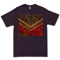 Plum red roses with leopard Premium Tee - TumblerDesignByShophia