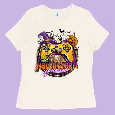Halloween Gamer Ladies Tee Designed By Cowgirlartshop