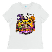 White halloween gamer Ladies Tee - CowGirlArtShop