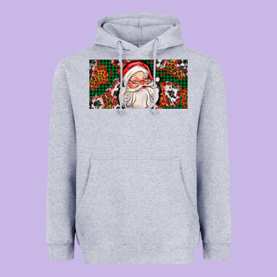 Christmas With Santa Heavyweight Hoodie Designed By Adodesignshop