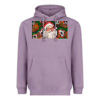 Lavender christmas with santa Heavyweight Hoodie - AdoDesignShop