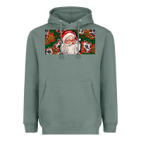 Sage christmas with santa Heavyweight Hoodie - AdoDesignShop