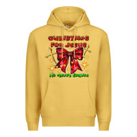 Antique Gold festive christmas message with crosses Premium Hoodie - CowhideDigitalArt