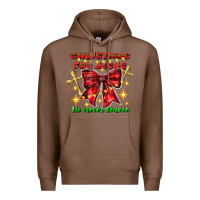 Chestnut festive christmas message with crosses Premium Hoodie - CowhideDigitalArt