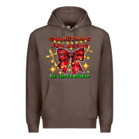 Coffee festive christmas message with crosses Premium Hoodie - CowhideDigitalArt