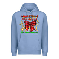 Colony Blue festive christmas message with crosses Premium Hoodie - CowhideDigitalArt
