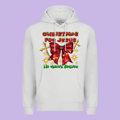 Festive Christmas Message With Crosses Premium Hoodie Designed By Cowhidedigitalart