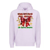 Lilac festive christmas message with crosses Premium Hoodie - CowhideDigitalArt
