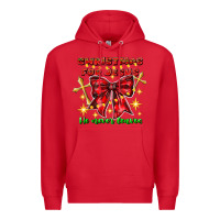 Red festive christmas message with crosses Premium Hoodie - CowhideDigitalArt