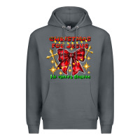 Rock festive christmas message with crosses Premium Hoodie - CowhideDigitalArt