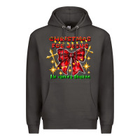 Smoke festive christmas message with crosses Premium Hoodie - CowhideDigitalArt