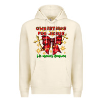 Tofu festive christmas message with crosses Premium Hoodie - CowhideDigitalArt