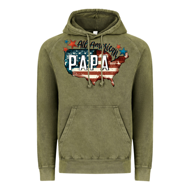All American Papa Vintage Hoodie by FaDigitalArtStudio | Teevron