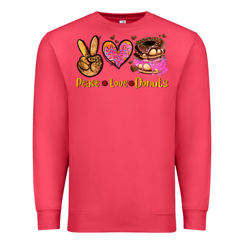 Peace Love Donuts Premium Sweatshirt by AdoDesignShop | Teevron