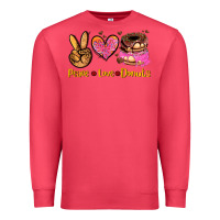 Cardinal peace love donuts Premium Sweatshirt - AdoDesignShop