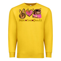 Lemon peace love donuts Premium Sweatshirt - AdoDesignShop