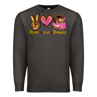 Smoke peace love donuts Premium Sweatshirt - AdoDesignShop