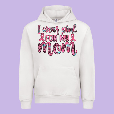 I Wear Pink For My Mom Urban Hoodie Designed By Jahusdesignshop