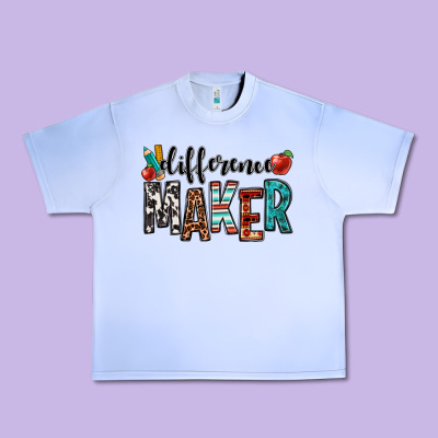 Difference Maker Teacher Urban Heavy Tee Designed By Oliviacreatesart
