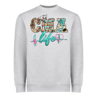 Heather Grey western nurse cma life Heavyweight Sweatshirt - BarkalooDesign