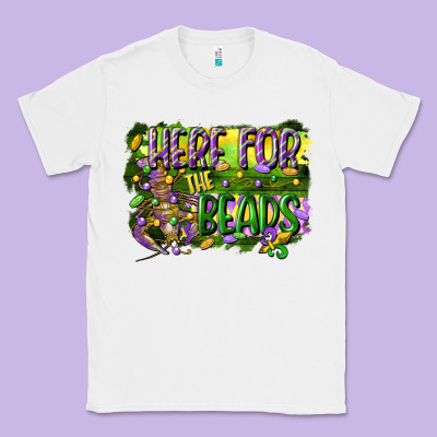 Here For The Beads Classic Tee Designed By Cowgirlartshop