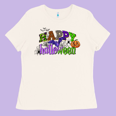 Happy Halloween Ladies Tee Designed By Cowgirlartshop