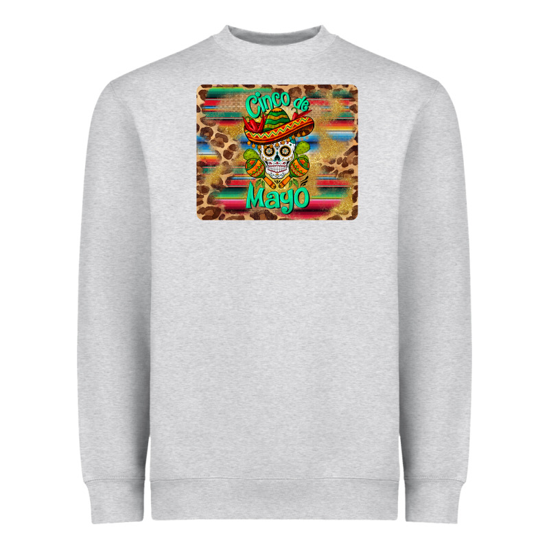 Cinco De Mayo Sombrero Skull Mousepad Heavyweight Sweatshirt by BarkalooDesign | Teevron