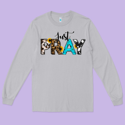 Just Pray Long Sleeve Tee Designed By Ranaportraitstore