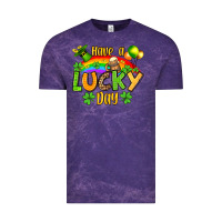 Cloud Purple St. Patrick's Have a lucky day Vintage Tee - OliviaCreatesArt