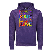 Cloud Purple Be careful who you hate it could be someone you Vintage Hoodie - FaDigitalArtStudio