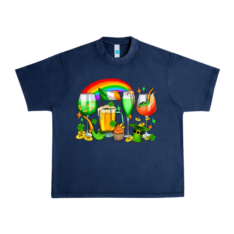 Wine Glasses St. Patricks Urban Heavy Tee by OliviaCreatesArt | Teevron