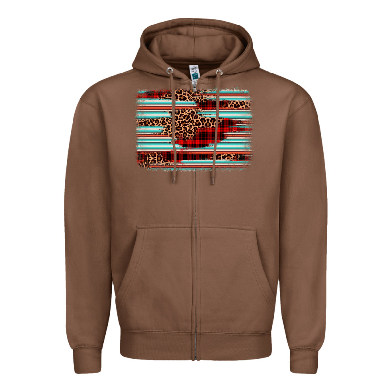 Leopard Serape Background Zipper Hoodie by BarkalooDesign | Teevron