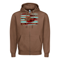 Chestnut leopard serape background Zipper Hoodie - BarkalooDesign