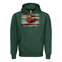 Sports Green leopard serape background Zipper Hoodie - BarkalooDesign