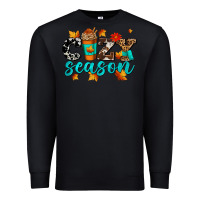 Black cozy season with coffee cup Premium Sweatshirt - AdoDesignShop