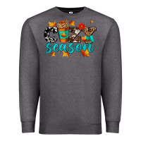 Charcoal Heather cozy season with coffee cup Premium Sweatshirt - AdoDesignShop