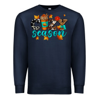 Navy cozy season with coffee cup Premium Sweatshirt - AdoDesignShop