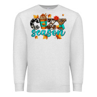 Oatmeal Heather cozy season with coffee cup Premium Sweatshirt - AdoDesignShop