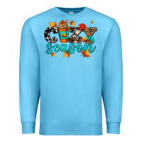 Ocean Blue cozy season with coffee cup Premium Sweatshirt - AdoDesignShop
