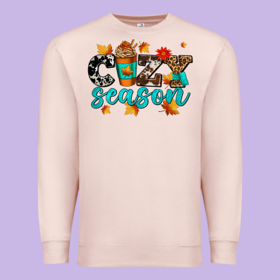 Cozy Season With Coffee Cup Premium Sweatshirt Designed By Adodesignshop