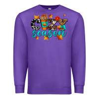 Purple cozy season with coffee cup Premium Sweatshirt - AdoDesignShop
