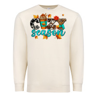 Sandshell cozy season with coffee cup Premium Sweatshirt - AdoDesignShop