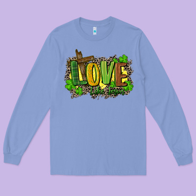Love Like Jesus St. Patricks Long Sleeve Tee Designed By Fadigitalartstudio