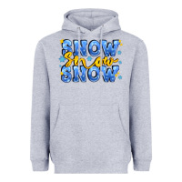 Heather Grey snow snow snow with sparkle Heavyweight Hoodie - AdoDesignShop