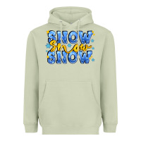 Matcha snow snow snow with sparkle Heavyweight Hoodie - AdoDesignShop