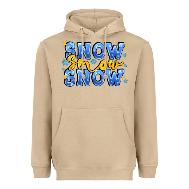Snow Snow Snow With Sparkle Heavyweight Hoodie by AdoDesignShop | Teevron