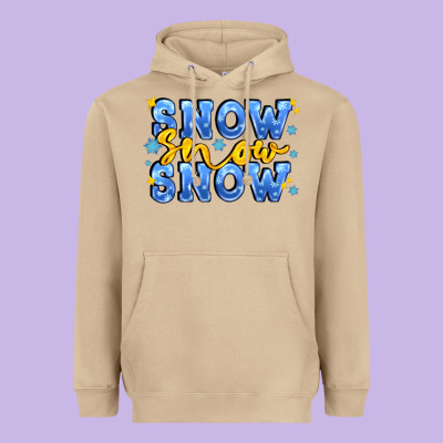 Snow Snow Snow With Sparkle Heavyweight Hoodie Designed By Adodesignshop