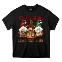 Black It's fine i'm fine everything is fine Heavy Core Tee - NancyCooperArtShop