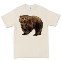 Bone Grizzly Bear Premium Tee - HowdyJamesFarm